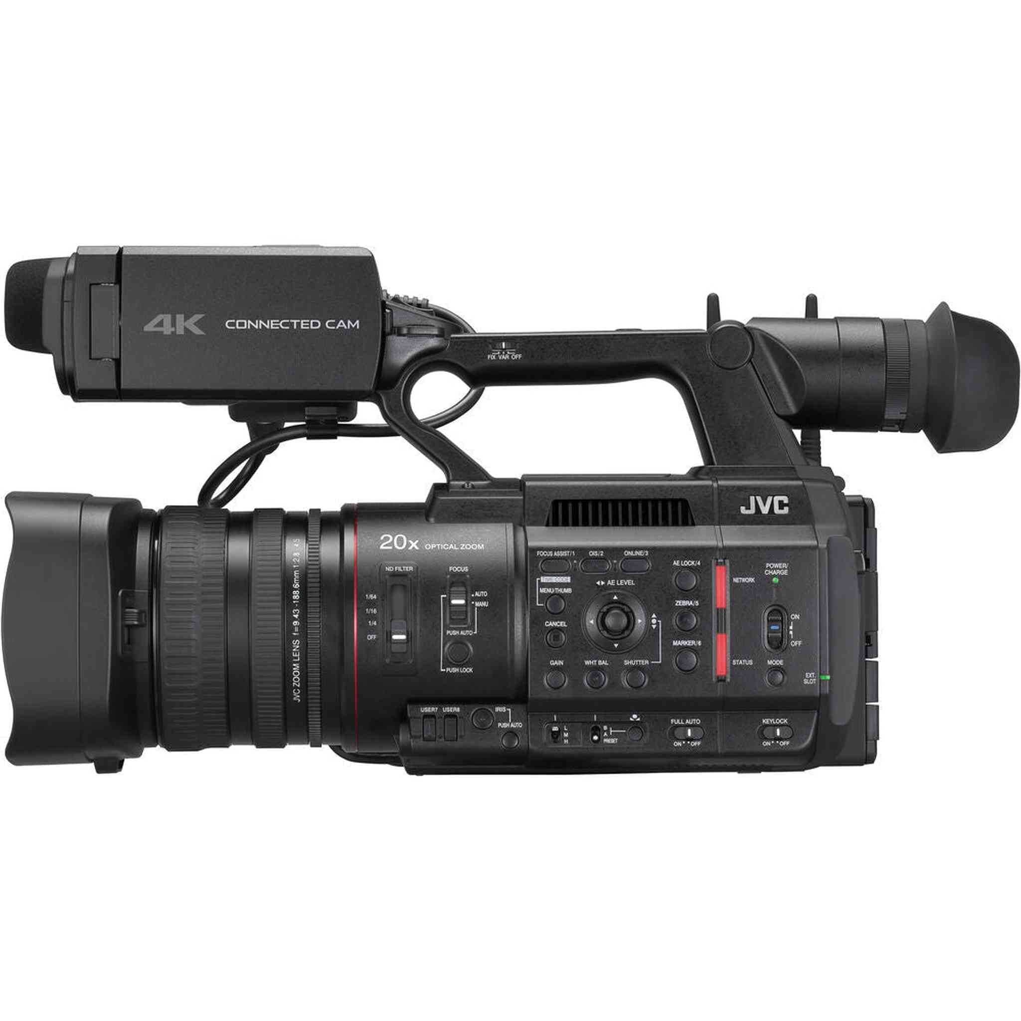 JVC GY-HC550 9.35MP 4K UHD Handheld 4K Broadcast Professional Camcorder + More