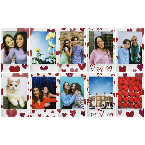 FUJIFILM INSTAX MINI Heart Sketch Instant Film 100 Exposures Bundle