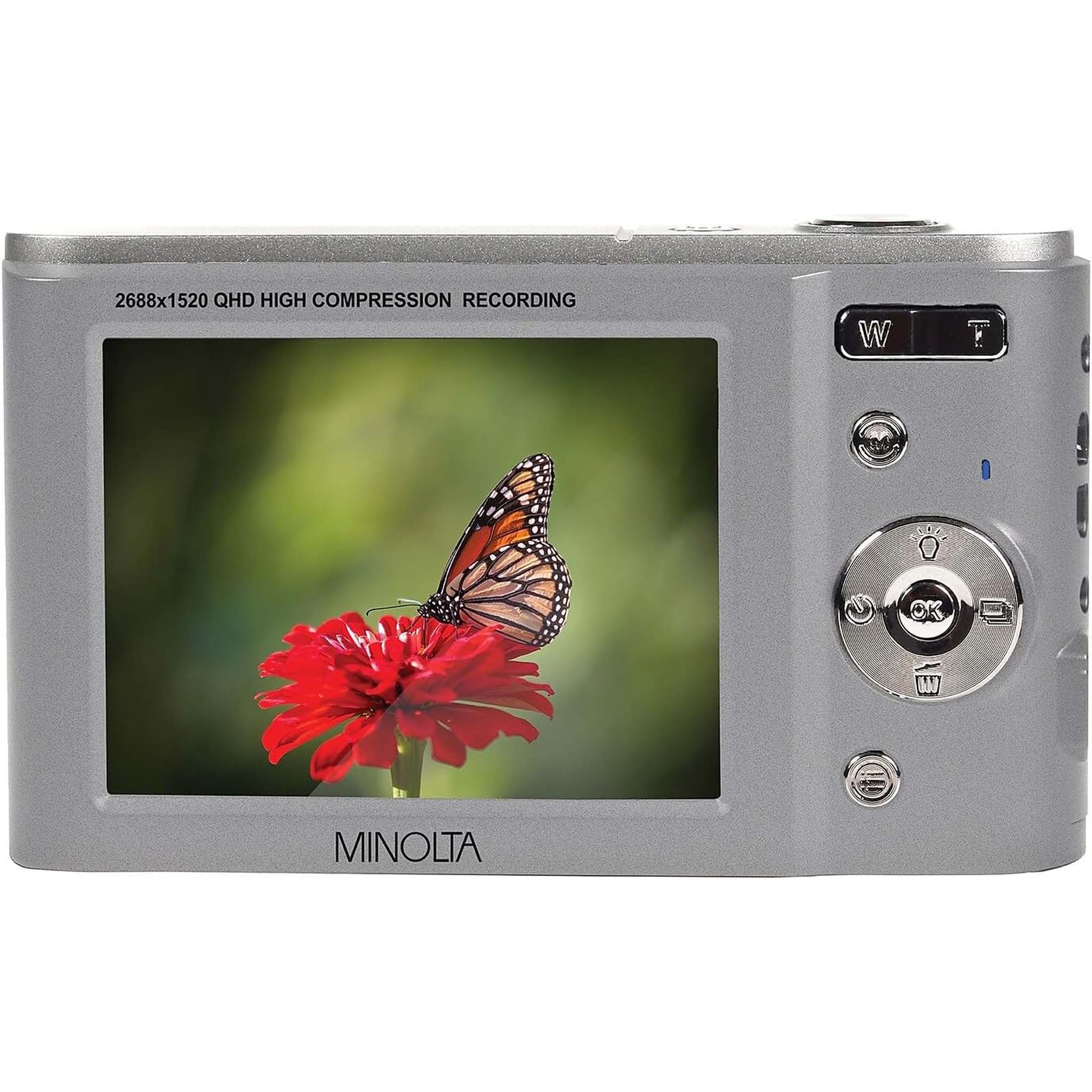 Minolta MND20 44 MP / 2.7K Ultra HD Digital Camera Silver Minolta