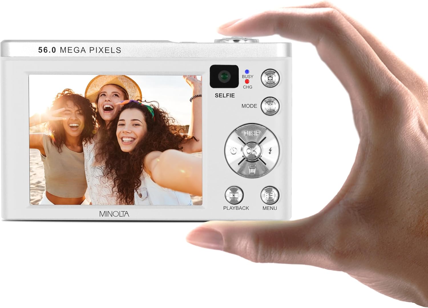 Minolta MNB5Z Digital Camera 56MP with 5x Optical Zoom in White