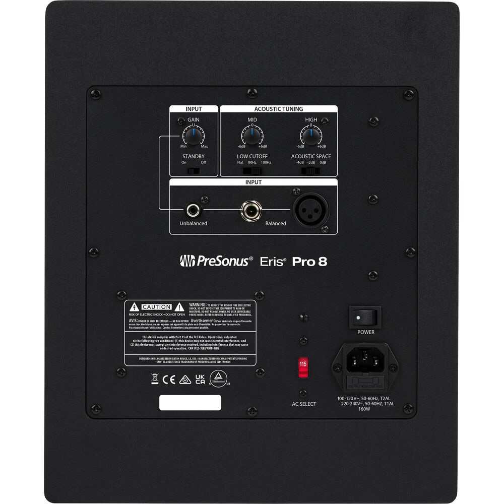 PreSonus Eris Pro 8 2-Way Biamped, Active, 8" Coaxial Studio Monitor Bundle