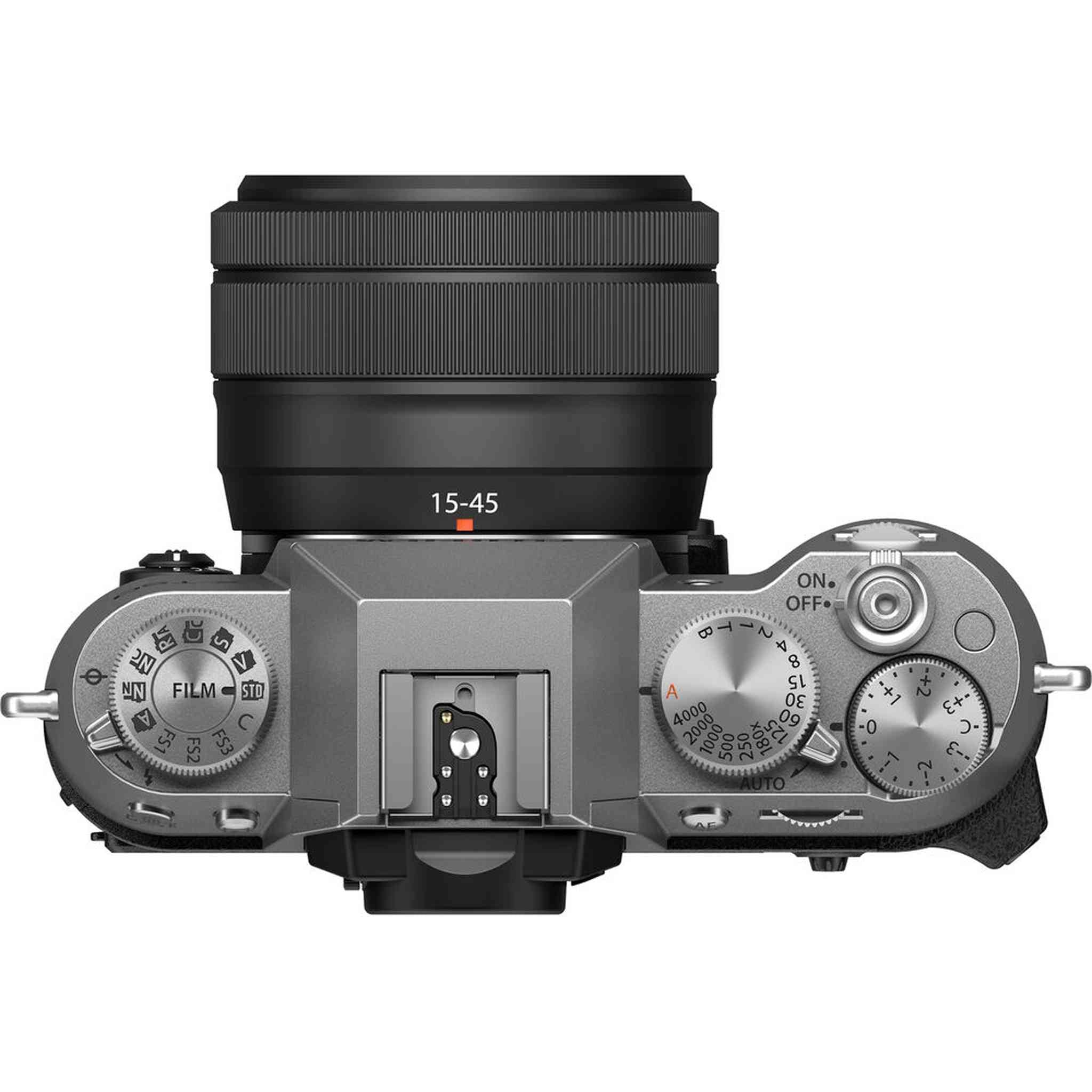 Fujifilm X-T50 Mirrorless Digital Camera XC15-45mm + 128GB Memory Card- Silver