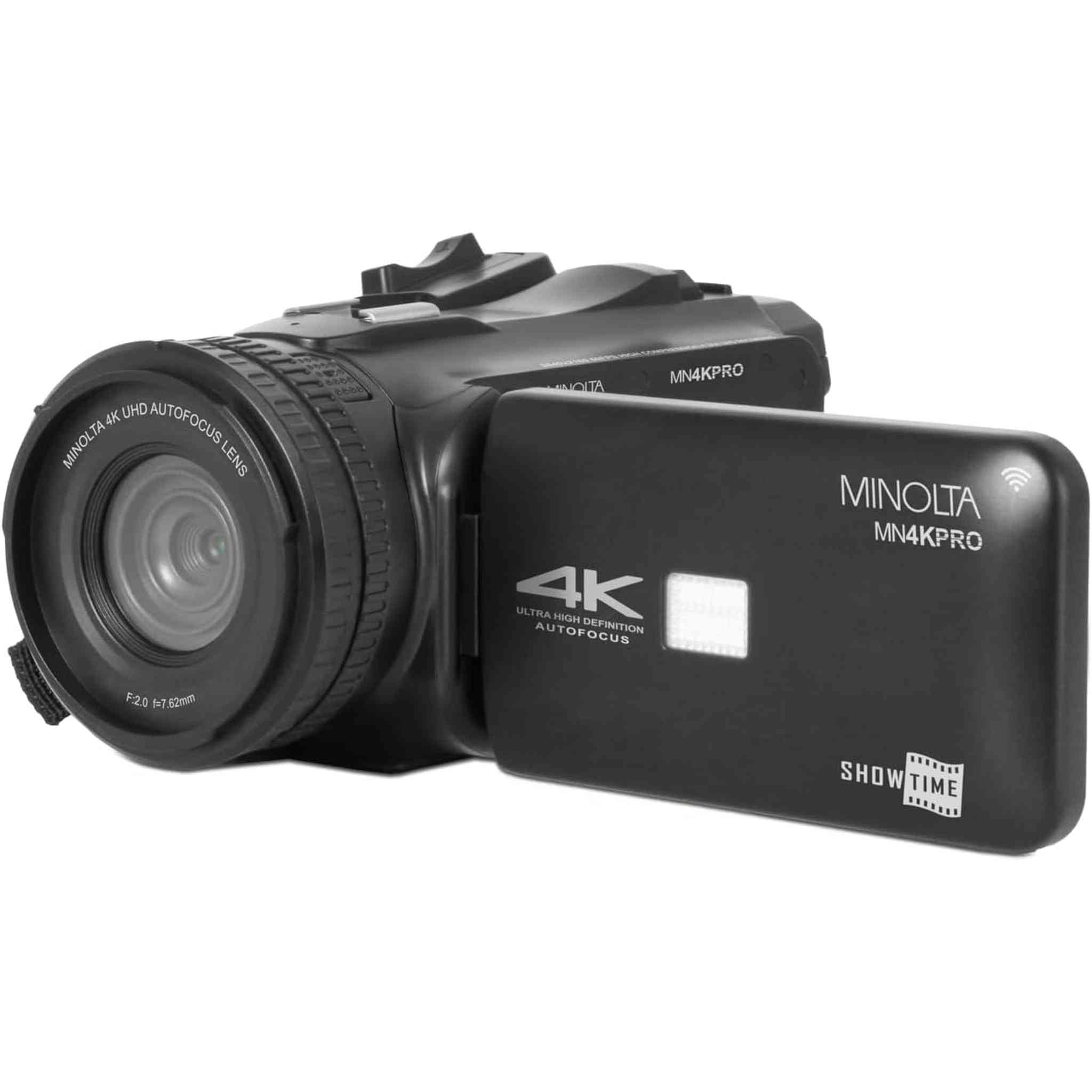 Minolta MN4KPRO 4K60FPS Ultra HD / 64 MP Autofocus Pro Camcorder w/WiFi - Bundle Minolta