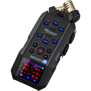 Zoom H6essential 2024 Model, Essential Series with 32-Bit Float, Accessibility, 6-Track Recorder, Stereo Microphones, 4 XLR/TRS Inputs, USB Audio Interface, for Musicians, Podcasters, & Filmmakers