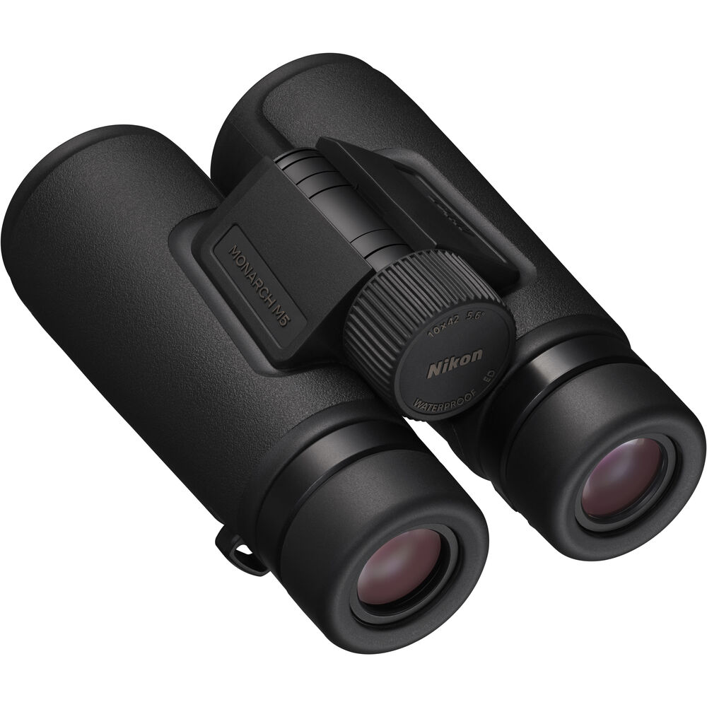Nikon 10x42 Monarch M5 Roof Prism Waterproof, Fogproof, Lightweight Binoculars Black + More