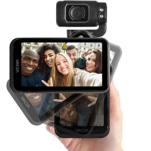 Minolta MN5KGP1 5K Ultra HD 20 MP Handheld Pocket Camcorder w/Motorized Tilting Lens Head