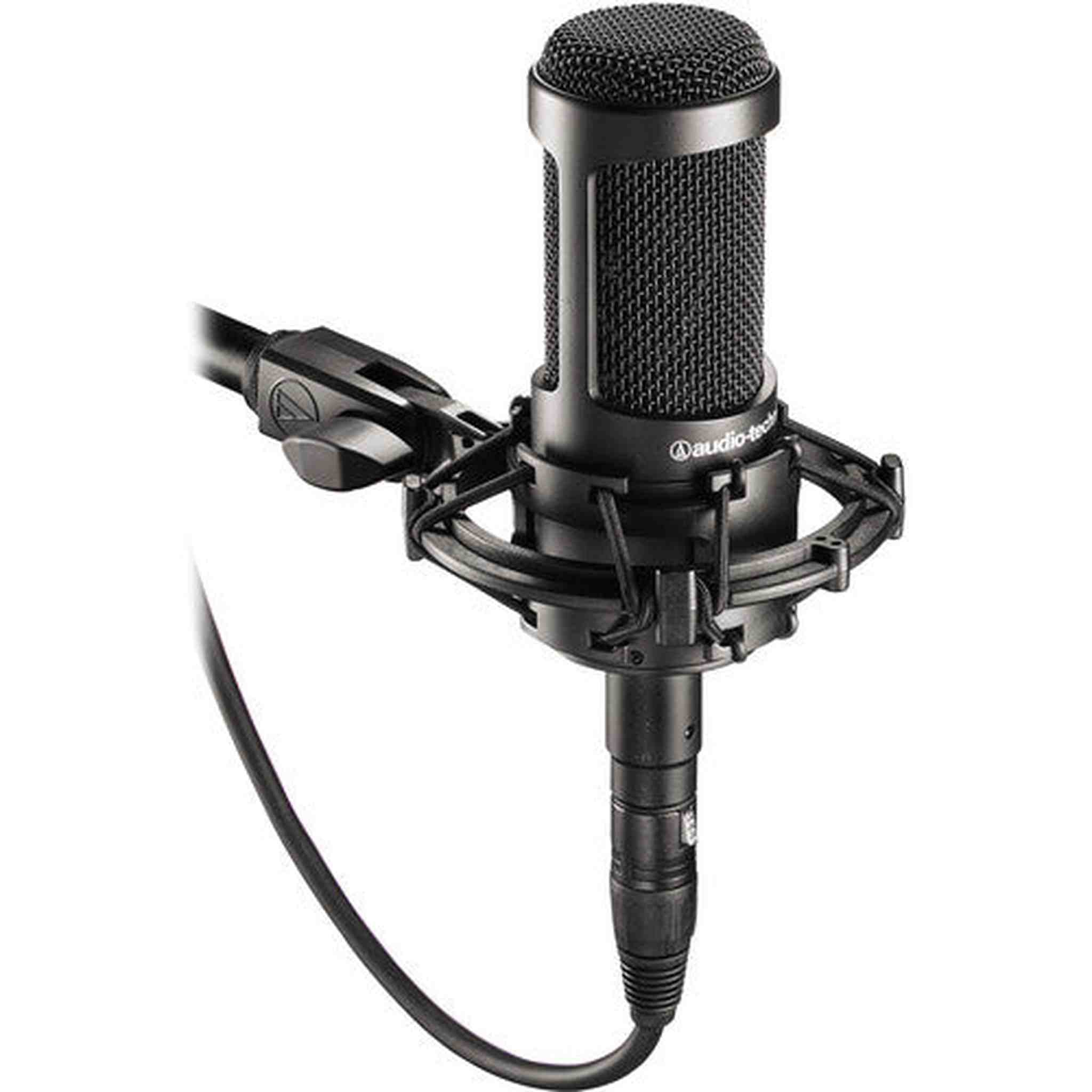 Audio-Technica AT2035 Cardioid Condenser Microphone, 10 Ft XLR Cable, Bundle