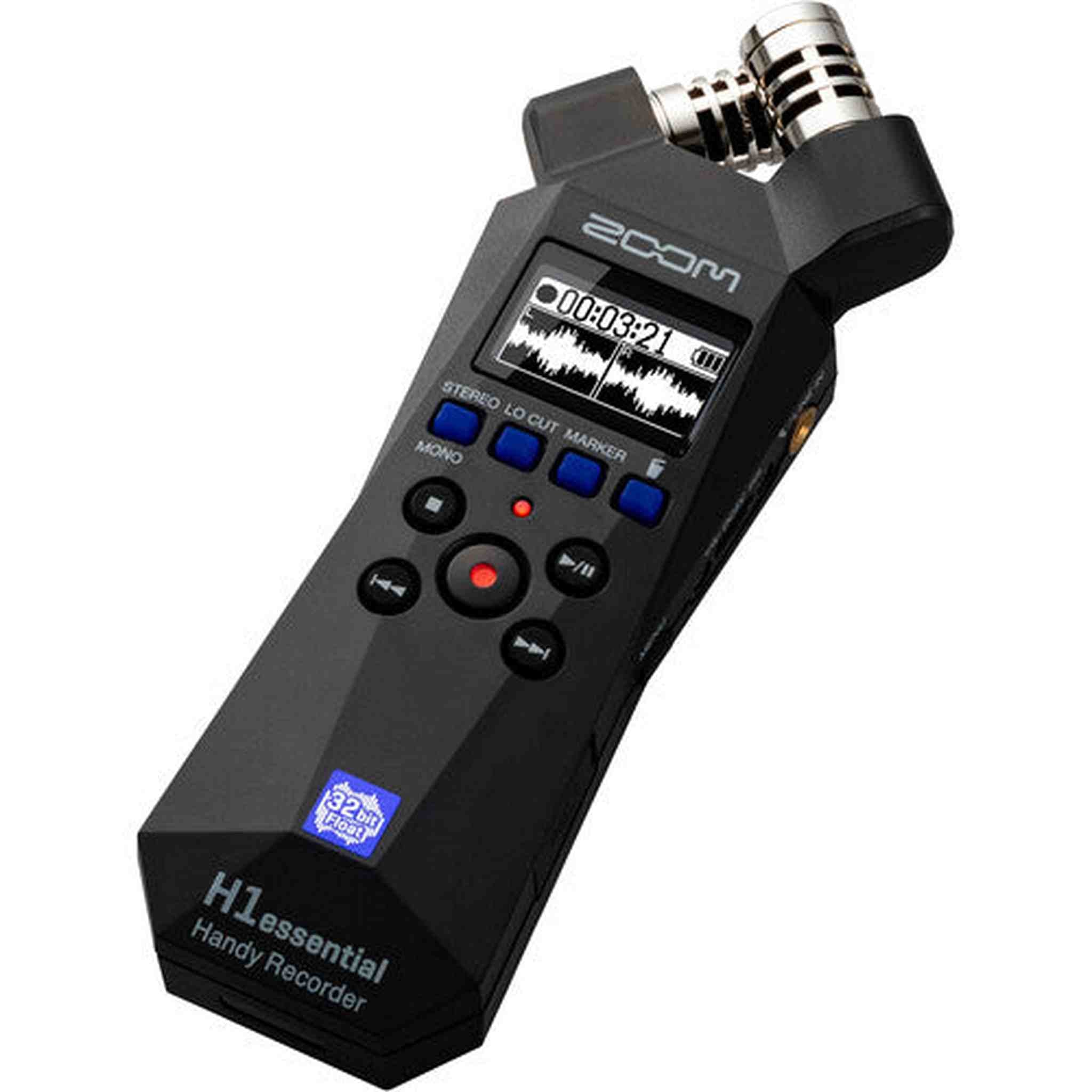 Zoom H1essential 2-Track 32Bit Float Portable Audio Recorder + Windscreen Bundle