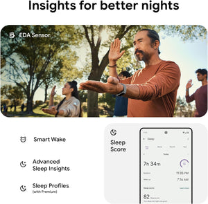 Fitbit Charge 6 Fitness Tracker Smartwatch, Obsidian/Black Bundle