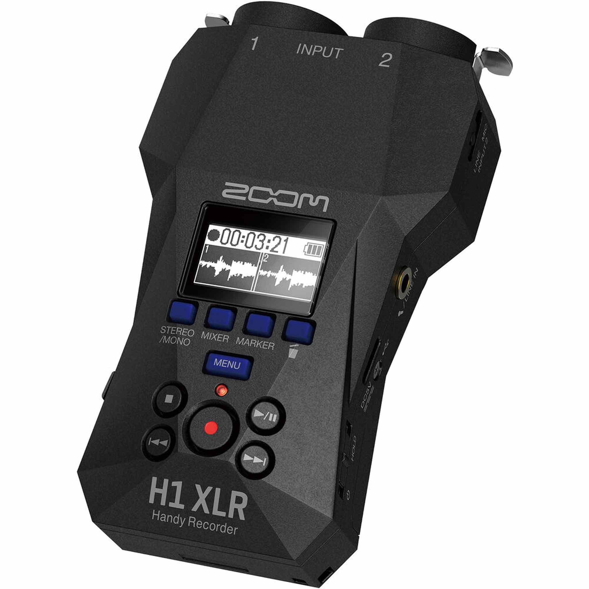 Zoom H1XLR Portable Audio Recorder for Video, Memory Card 64GB, Bundle