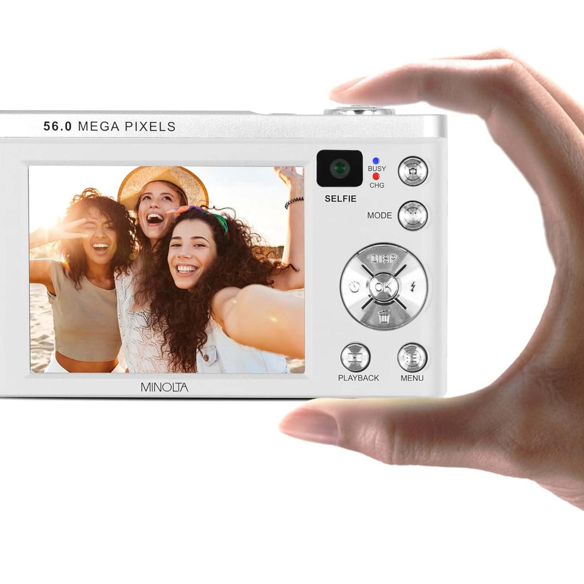 Minolta MNB5Z Digital Camera 56MP with 5x Optical Zoom in White