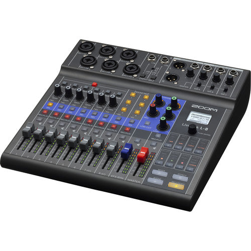Zoom LiveTrak L-8 Portable 8-Channel Digital Mixer + Headphones, Bundle