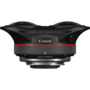 Canon RF 5.2mm f/2.8 L Dual Fisheye 3D VR Lens + Sling Backpack + Cleaning Kit + More - Reconditioned Canon