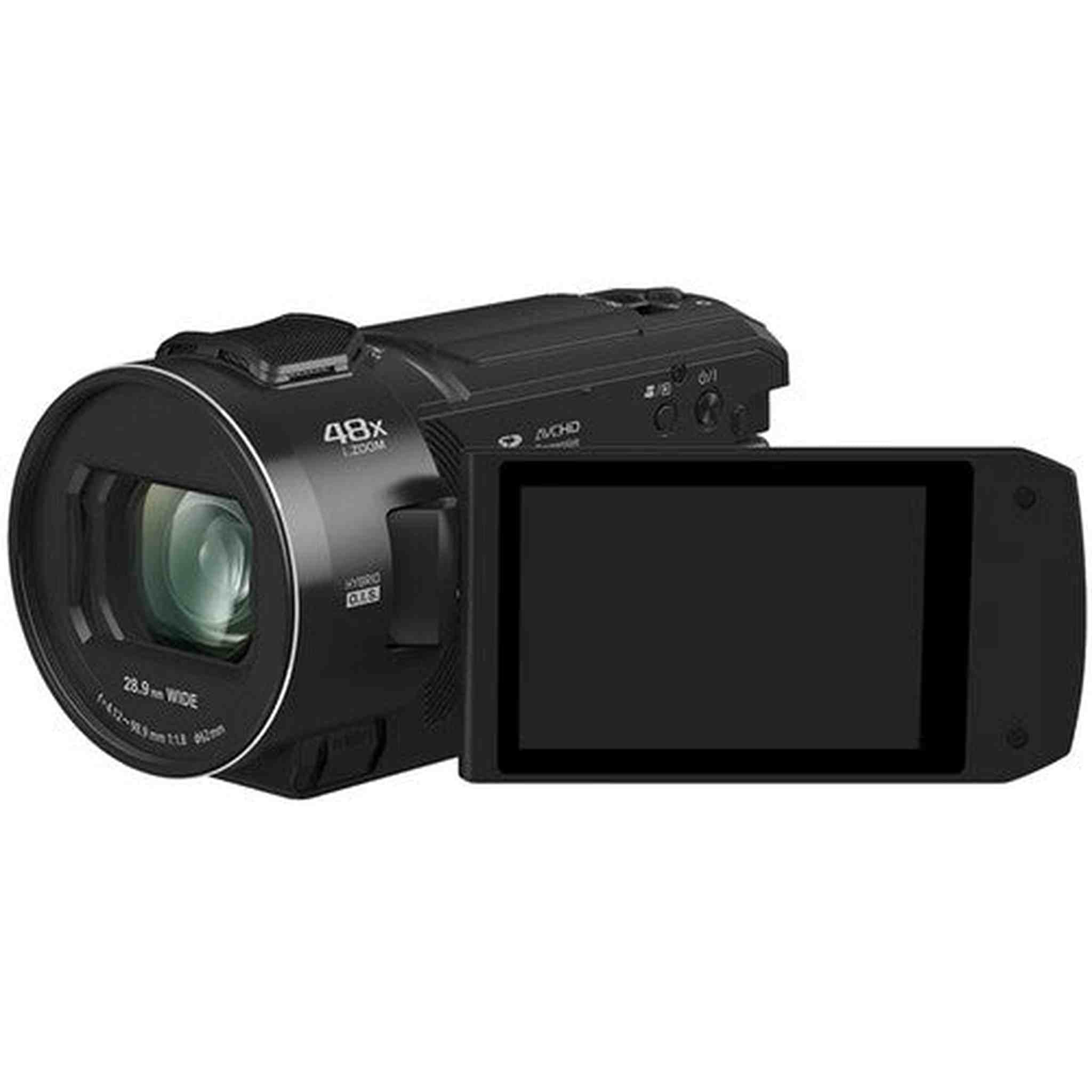 Panasonic HC-V900 Lightweight Full HD Camcorder with 24x Zoom + 128GB Memory Card + More