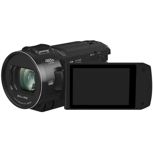 Panasonic HC-V900 Lightweight Full HD Camcorder with 24x Zoom + 128GB Memory Card + More