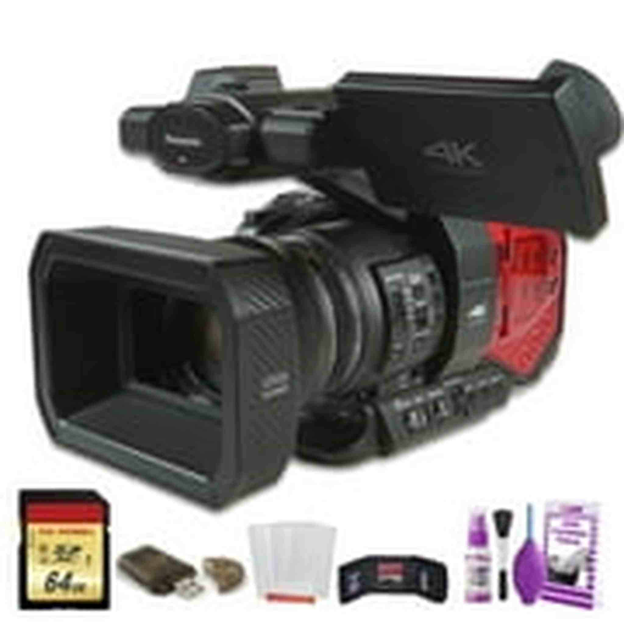 Panasonic AG-DVX200 4K Professional Camcorder W/ 64GB Memory Card, Cleaning Set and More. Panasonic