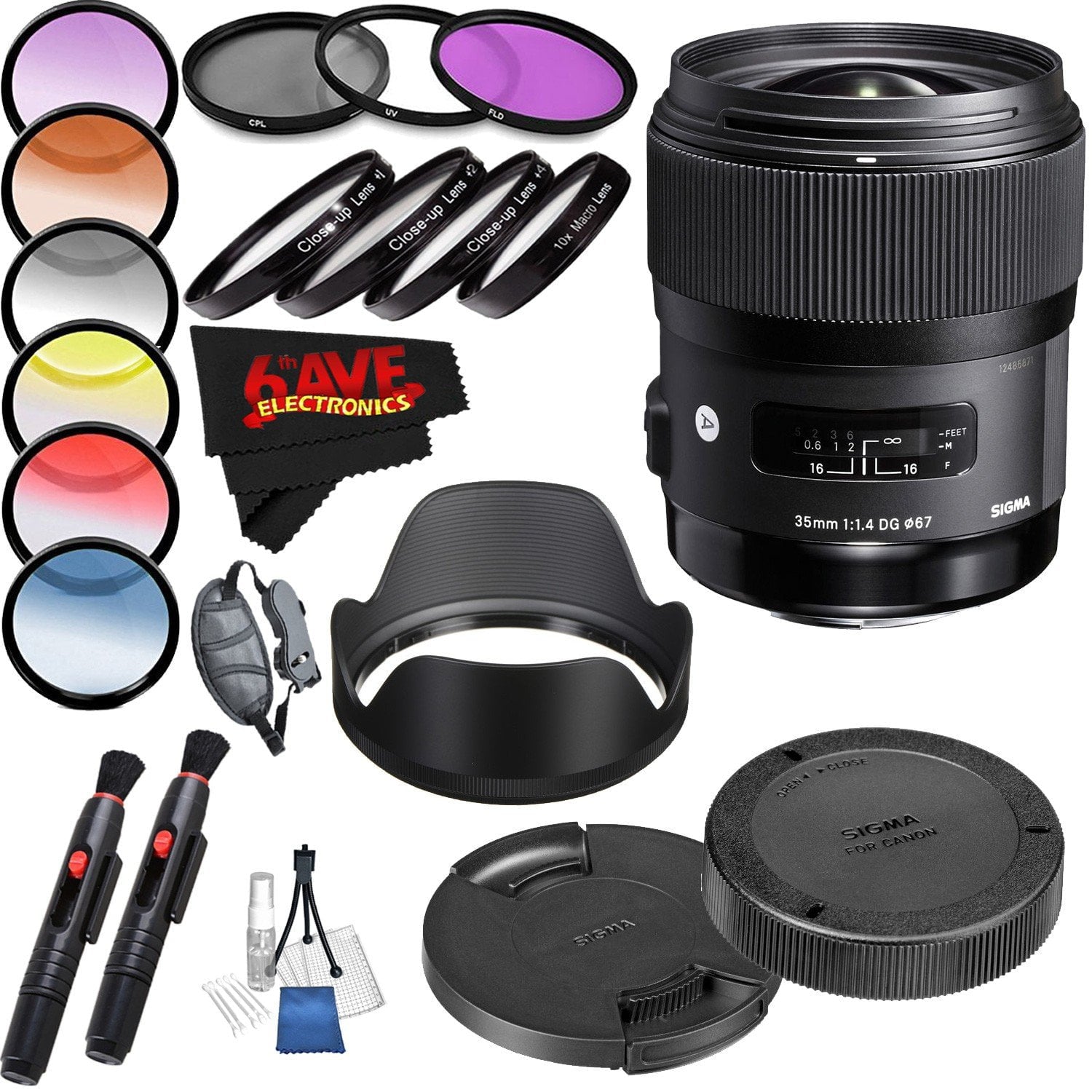 Sigma 35mm f/1.4 DG HSM Art Lens International Version Professional Accessory Combo