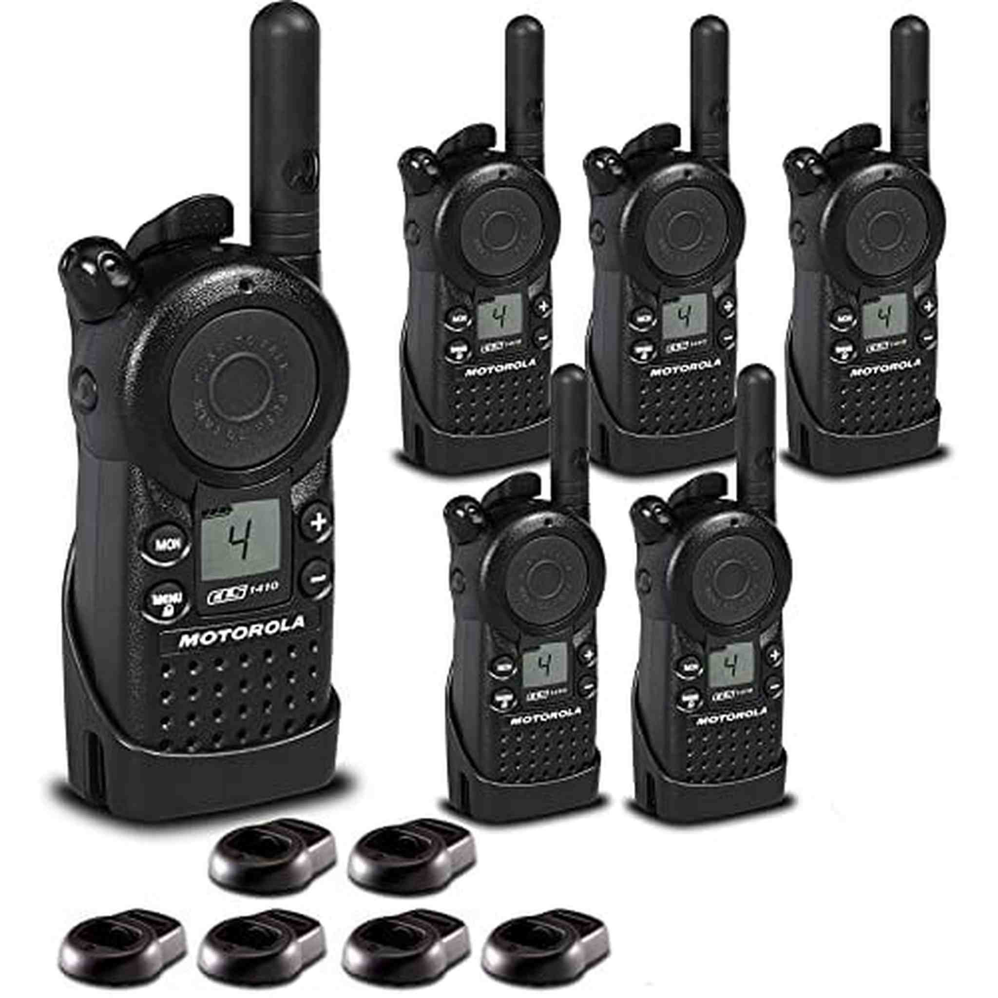 6 x Motorola CLS1410 UHF 1 W 4-Channel 2-Way Radio CLS1410 - 6 Pack Bundle Motorola Solutions
