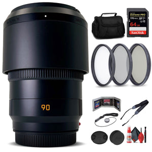 Leica APO-SUMMICRON-SL 90mm f/2 Lens for SL & T System Cameras + 6Ave Accessory Kit Leica