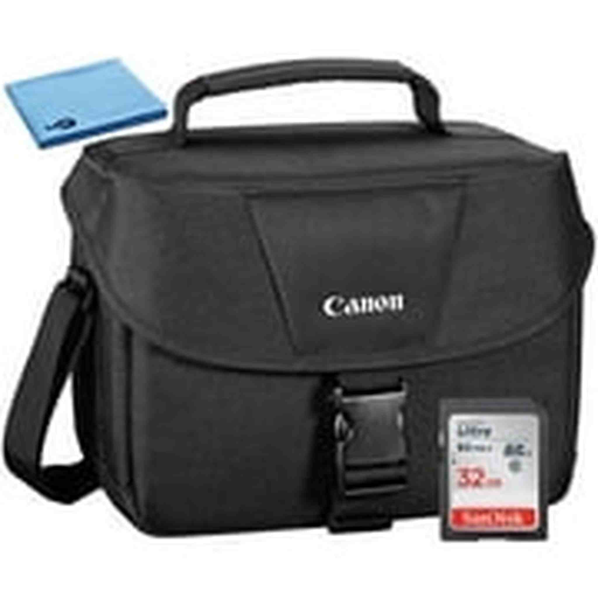 Canon 100ES Padded Digital SLR EOS Camera Shoulder Gadget Case + 32GB SD Card Bundle