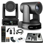 PTZOptics Move 4K PTZ Camera with 30x Zoom Gray PT30X-4K-GY-G3 + PT-JOY-G4 Controller + Wall Mount