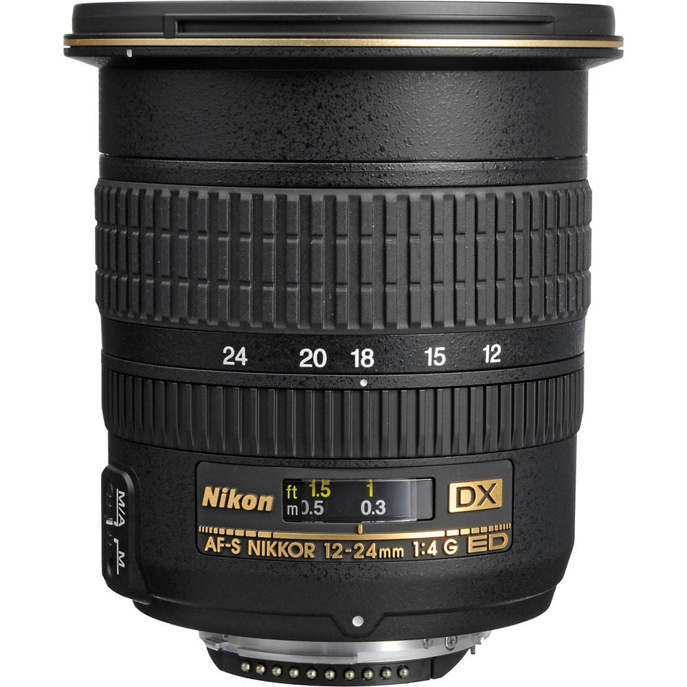 Nikon 2144-IV AF-S DX NIKKOR 12-24mm f/4G If-ED Zoom Lens with Auto Focus for DSLR Cameras International Version No Warranty