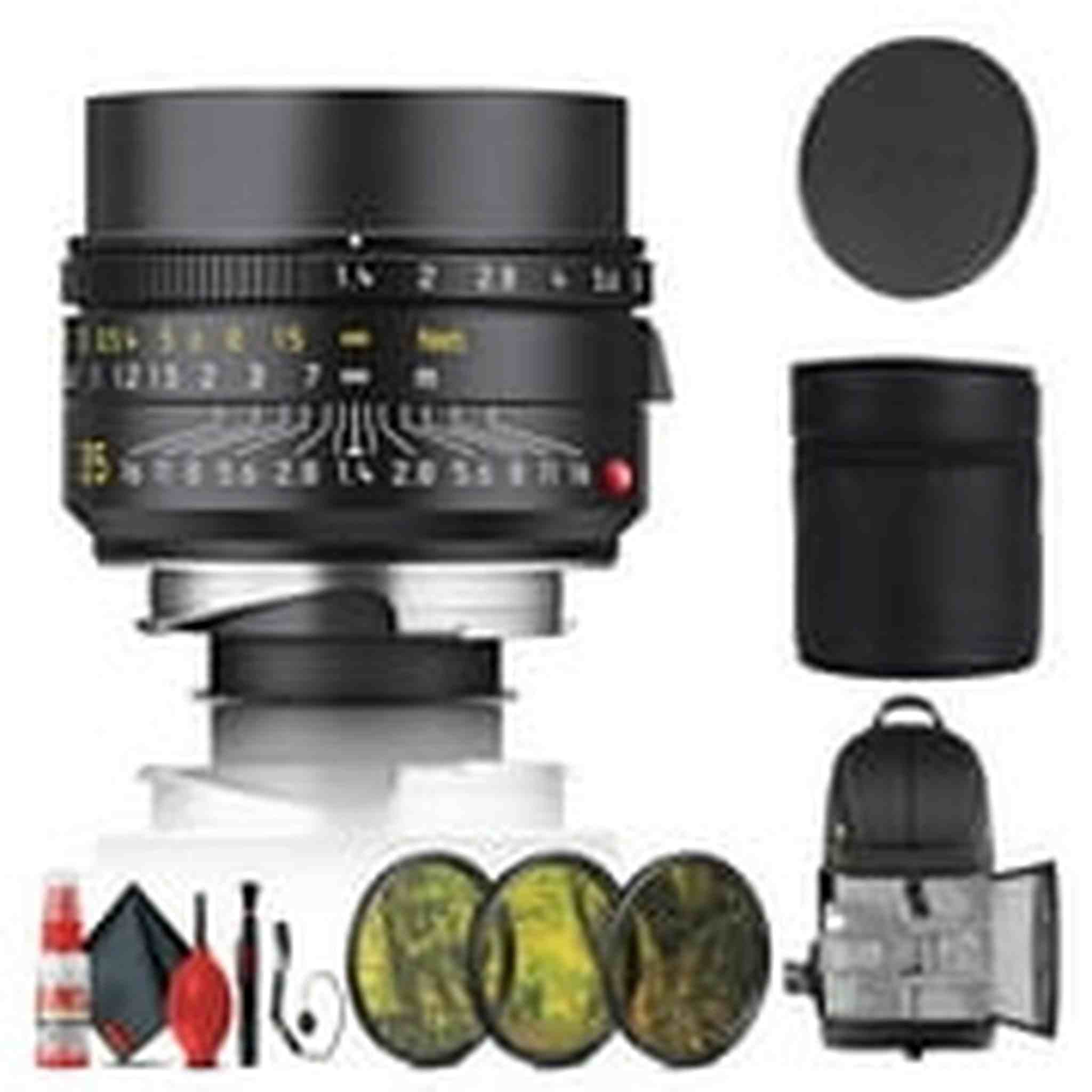 Leica Summilux-M 35mm f/1.4 ASPH. Lens Black 11726 + Filter Kit + More Leica