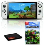 Nintendo Switch OLED White Console with Minecraft Game Bundle