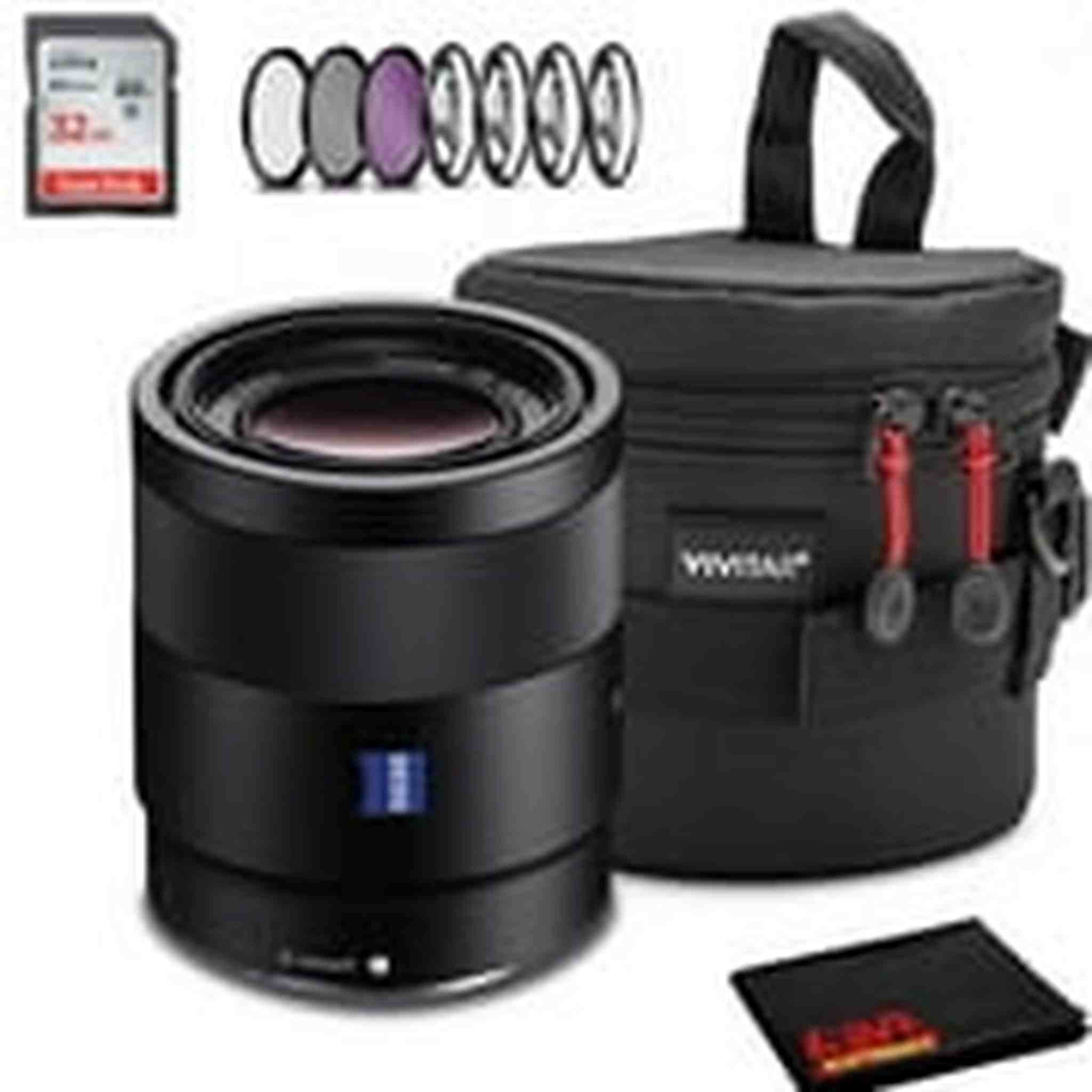 Sony Sonnar T* FE 55mm f/1.8 ZA Lens Intl Model Accessory Kit