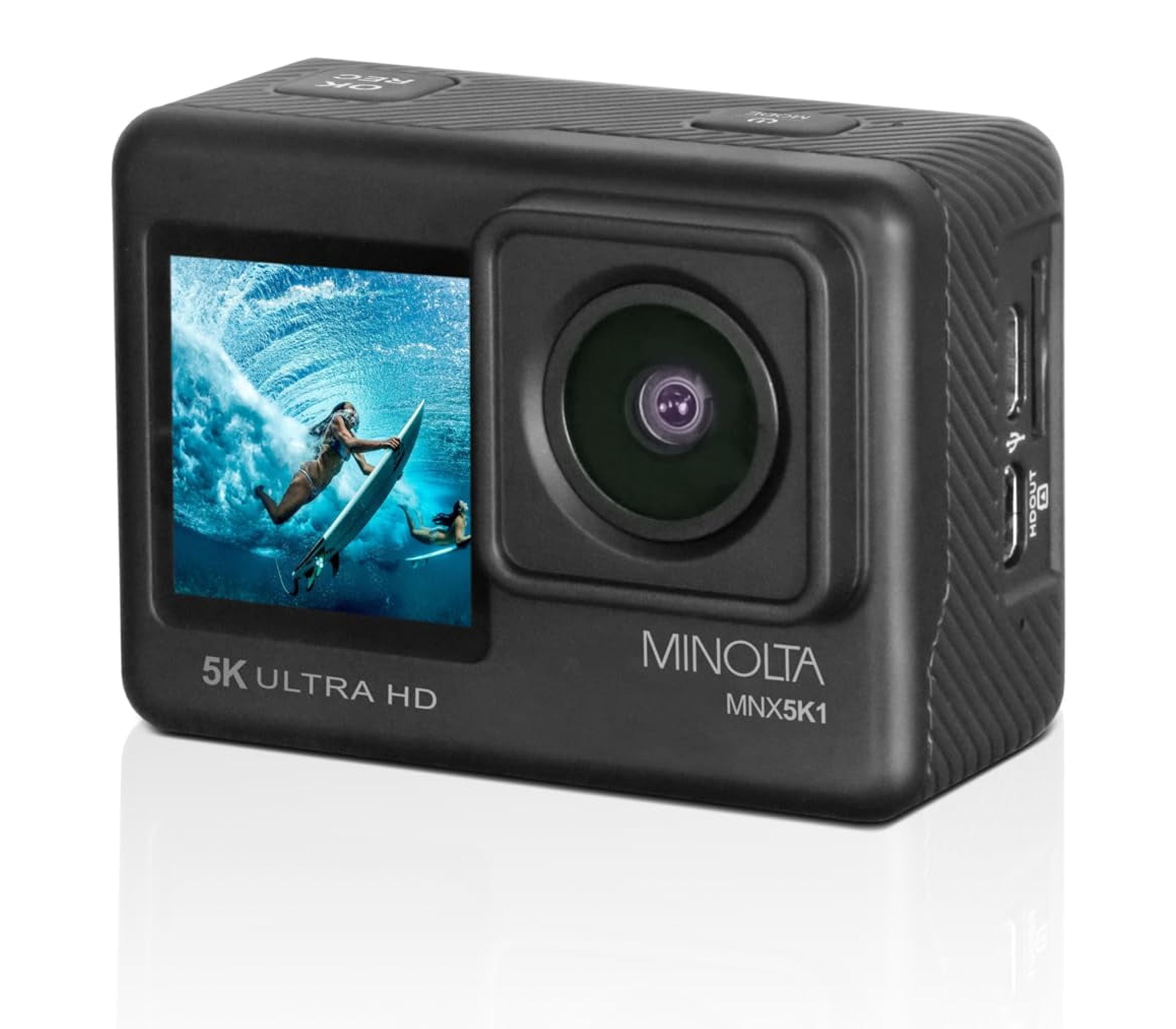 Minolta MNX5K1 5K Ultra HD, 24 MP Action Camera Kit with Waterproof Case
