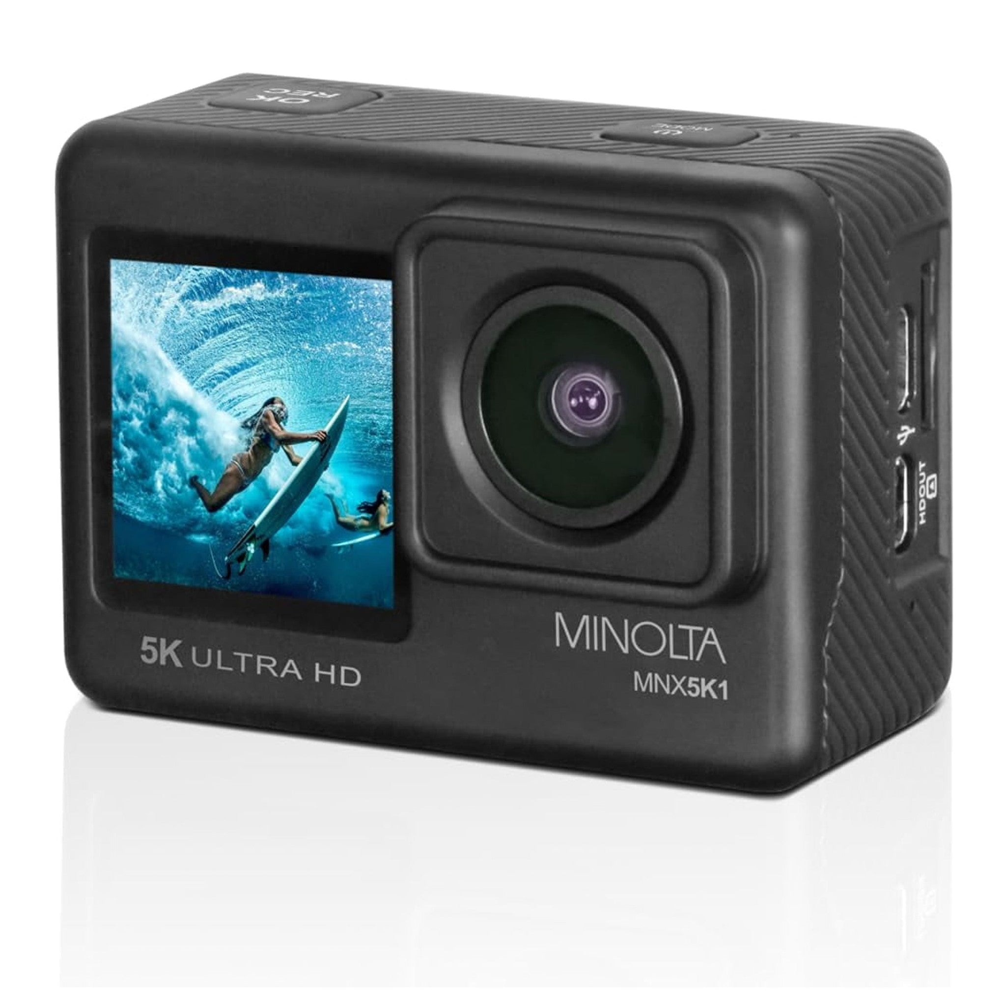 Minolta MNX5K1 5K Ultra HD, 24 MP Action Camera Kit with Waterproof Case