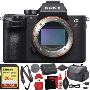Sony Alpha a7R III Mirrorless Digital Camera + Base Bundle with Accessories 128GB Memory Card, Accessory Kit