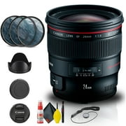 Canon EF 24mm f/1.4L II USM Lens 2750B002 + Filter Kit + Cap Keeper + More