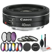 Canon EF 40mm f/2.8 STM Lens International Model Bundle with Filter Kits