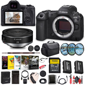 Canon - EOS R5 Mark II Mirrorless Camera, 45MP, Full-Frame Hybrid Camera, 8K Video Bundle