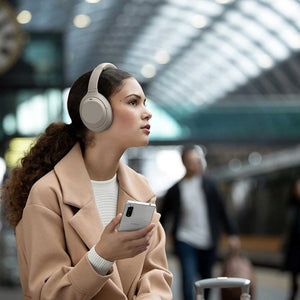 Sony WH-1000XM4 Wireless Industry Leading Noise Canceling Overhead Headphones with Mic for Phone-Call and Alexa Voice Control, Silver Sony