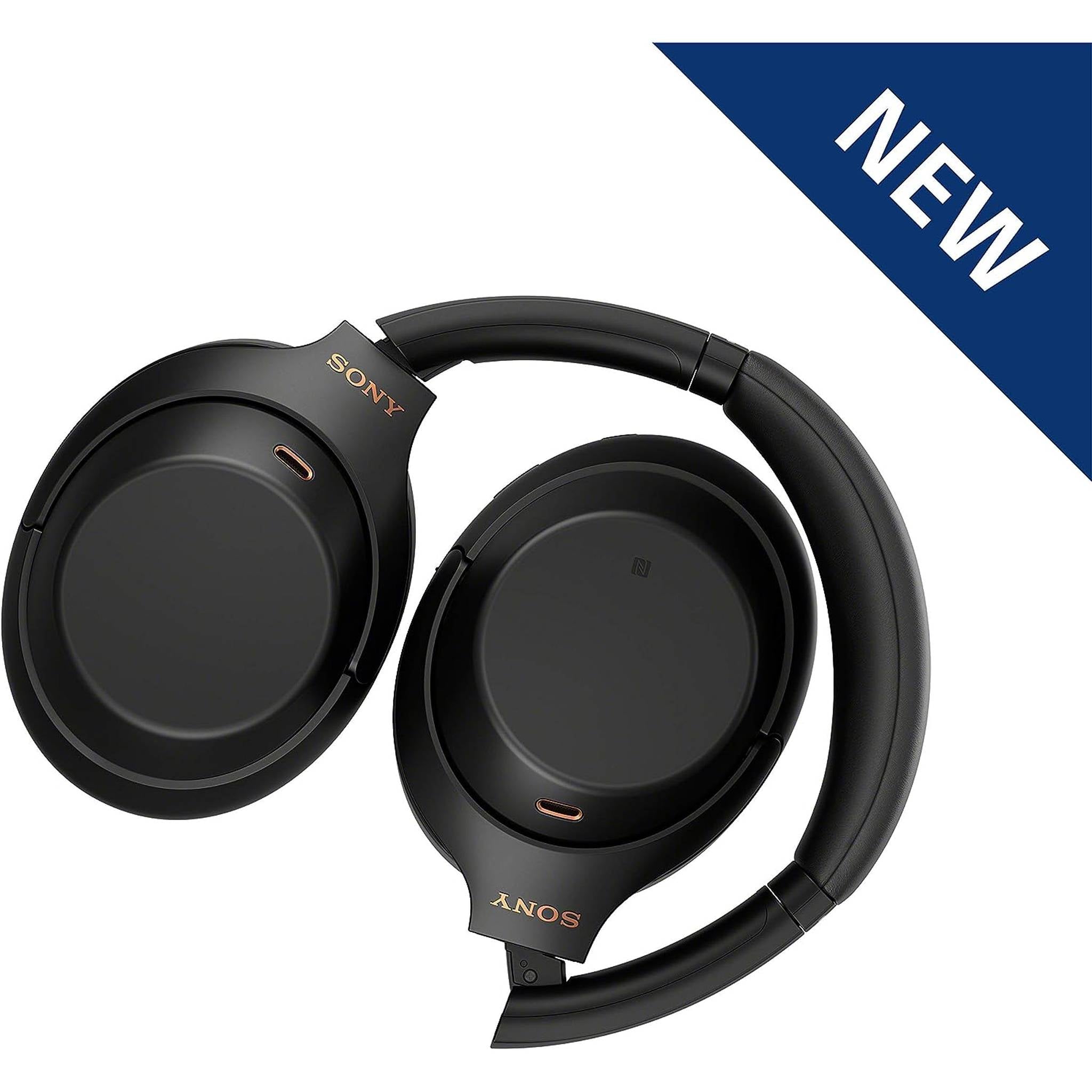 Sony WH-1000XM4 Wireless Industry Leading Noise Canceling Overhead Headphones with Mic for Phone-Call and Alexa Voice Control, Black