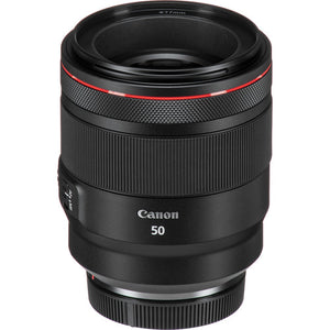 Canon RF 50mm USM Lens Intl Model with Monopod, Tripod, 32GB Memory Bundle
