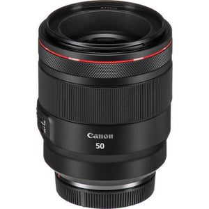 Canon RF 50mm USM Lens Intl Model with Monopod, Tripod, 32GB Memory Bundle