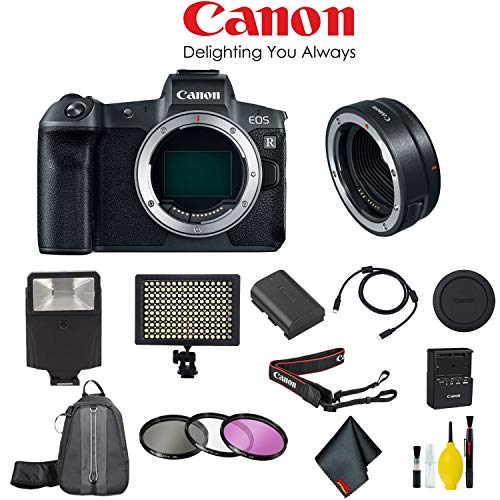 Canon EOS R Mirrorless Digital Camera with Mount Adapter EF-EOS R Kit, International - Daily Kit