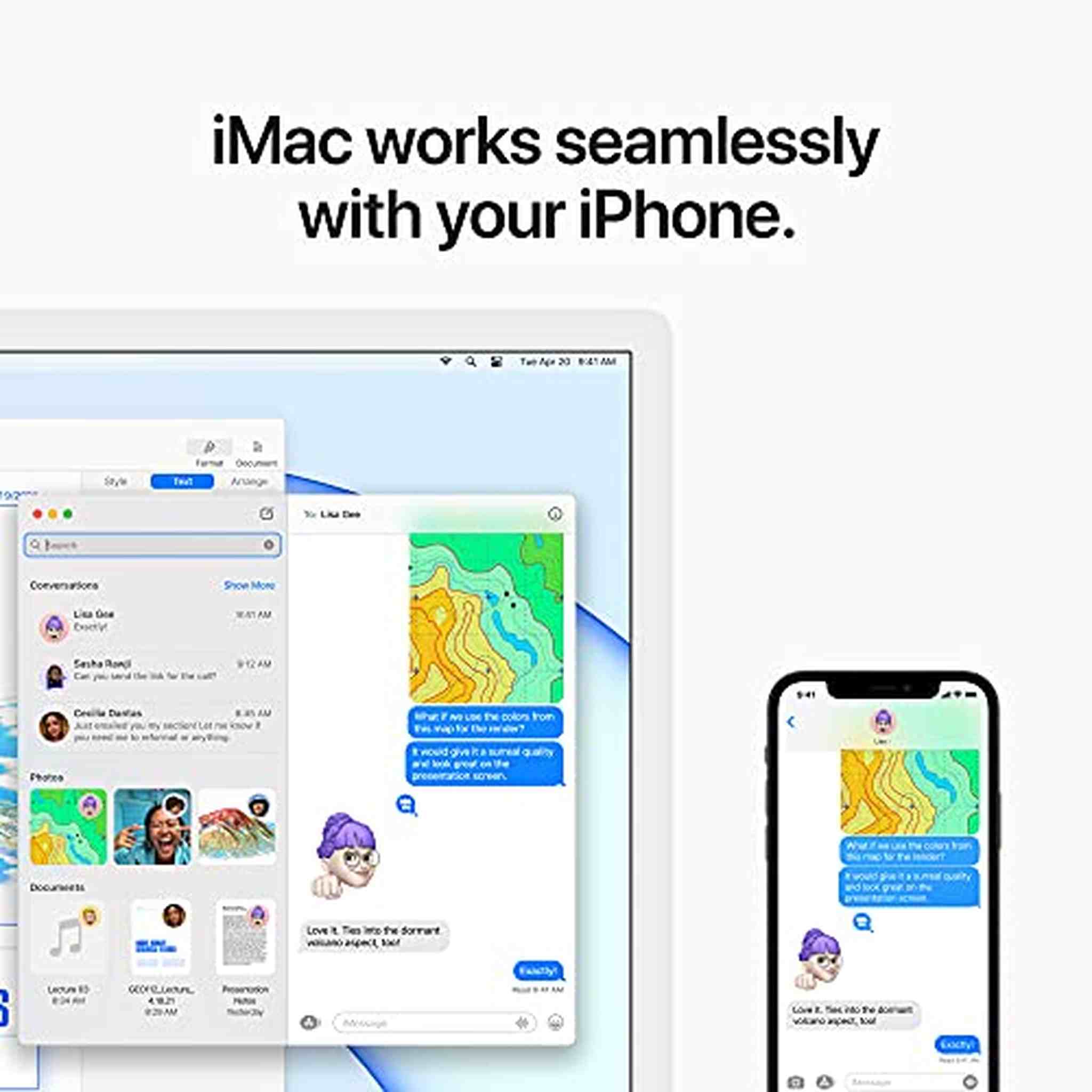 2021 Apple iMac 24-inch, Apple M1 chip with 8‑core CPU and 8‑core GPU, 8GB RAM, 256GB - Yellow - Reconditioned Apple