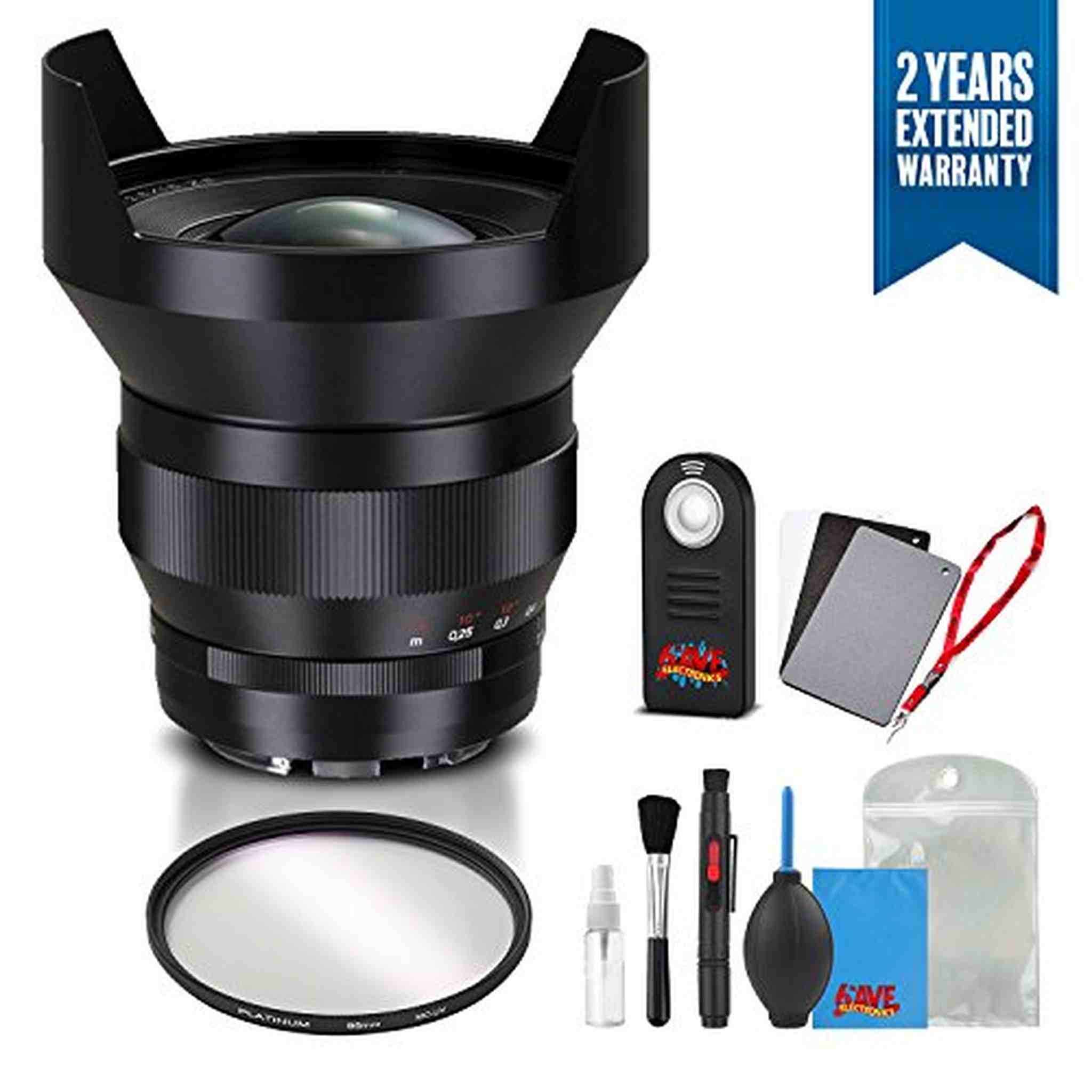 Zeiss Distagon T 15mm f/2.8 ZF.2 Lens for Nikon - 1964-831 with Cleaning Accessory Kit and 2 Year Extended Warranty