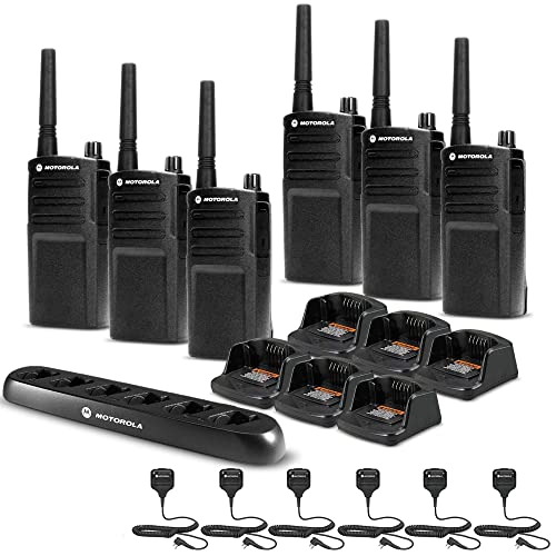 6 x Motorola RMU2040 On-Site 2-Way Radio RMU2040 - 6 Pack With Mics Bundle
