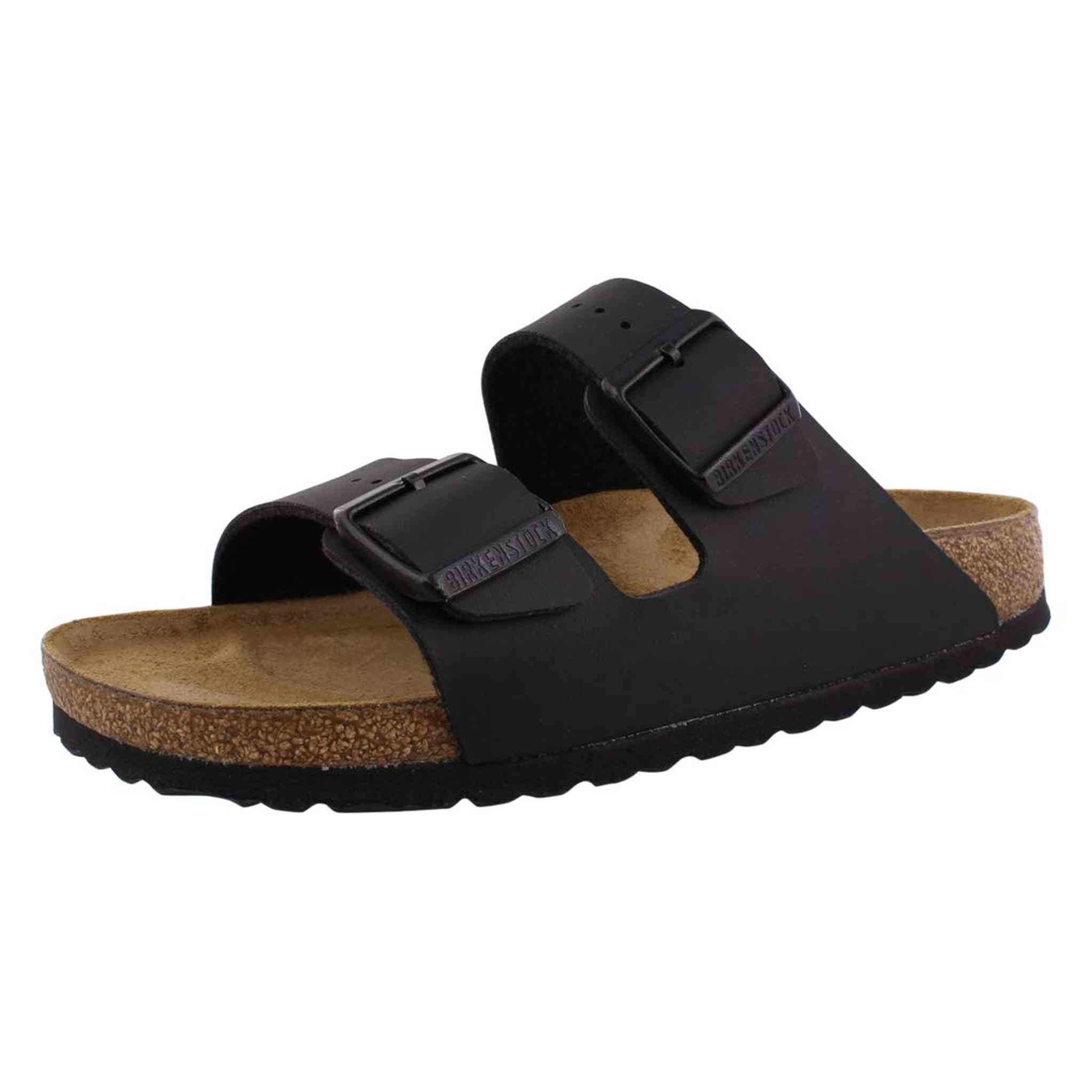 Birkenstock Womens Arizona Black Birko-Flor Sandals 40 EU Birkenstock