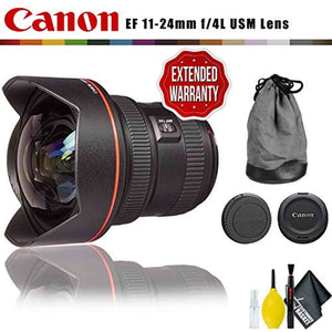 Canon EF 11-24mm f/4L USM Lens Intl Model with Cleaning Kit and Extended Warranty