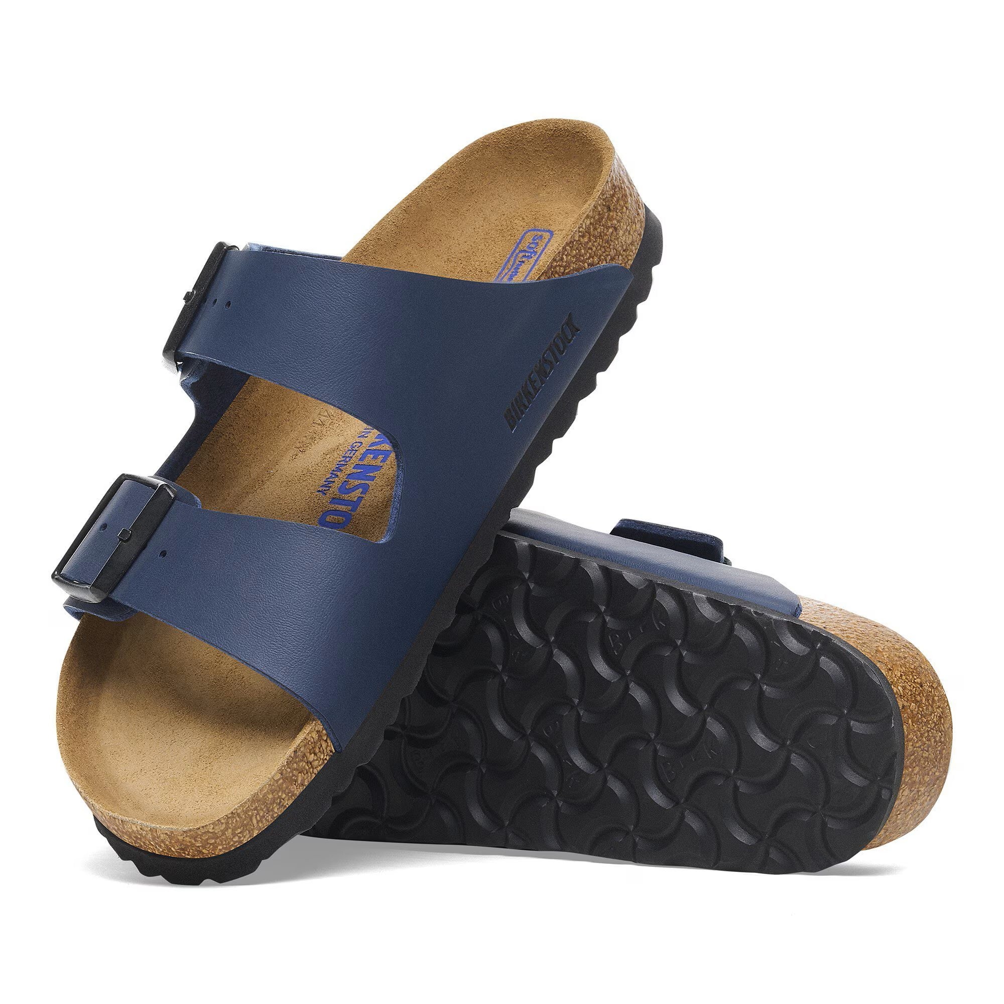 BIRKENSTOCK Arizona Soft Footbed Navy Birko-Flor 45 US Men's 12-12.5 Regular