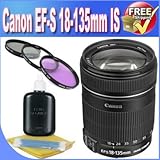Canon EF-S 18-135mm f/3.5-5.6 is Standard Zoom Lens for Canon Digital SLR Cameras + 67mm 3 Piece Professional Filter Kit Starter Bundle