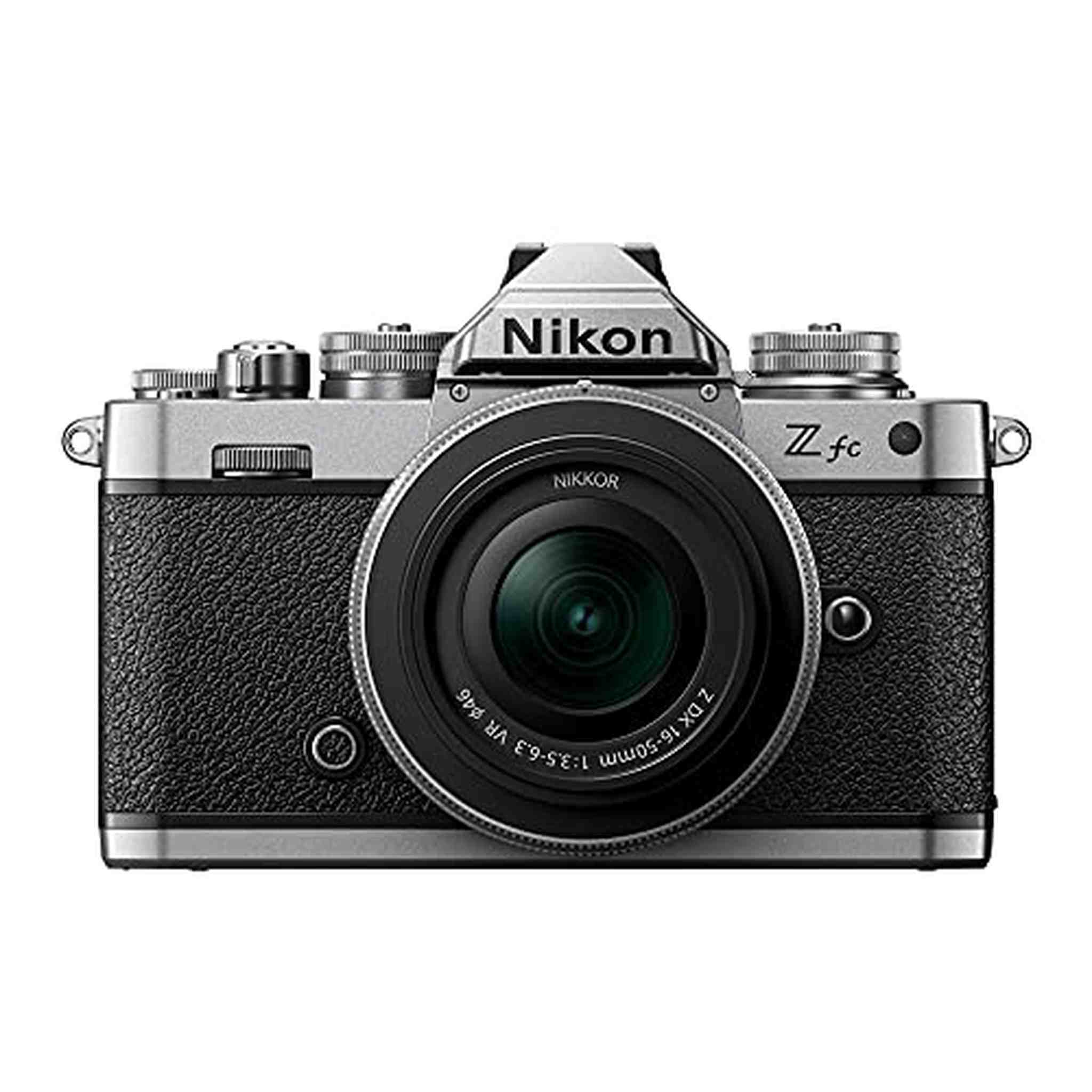 Nikon Z fc DX-Format Mirrorless Camera Body w/NIKKOR Z DX 16-50mm f/3.5-6.3 VR - Silver International Model