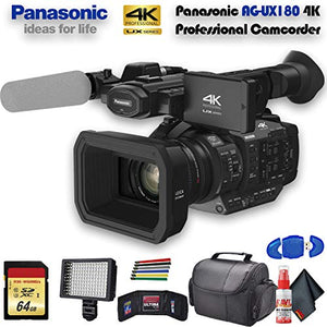 Panasonic AG-UX180 4K Professional Camcorder AG-UX180PJ8 With Base Bundle
