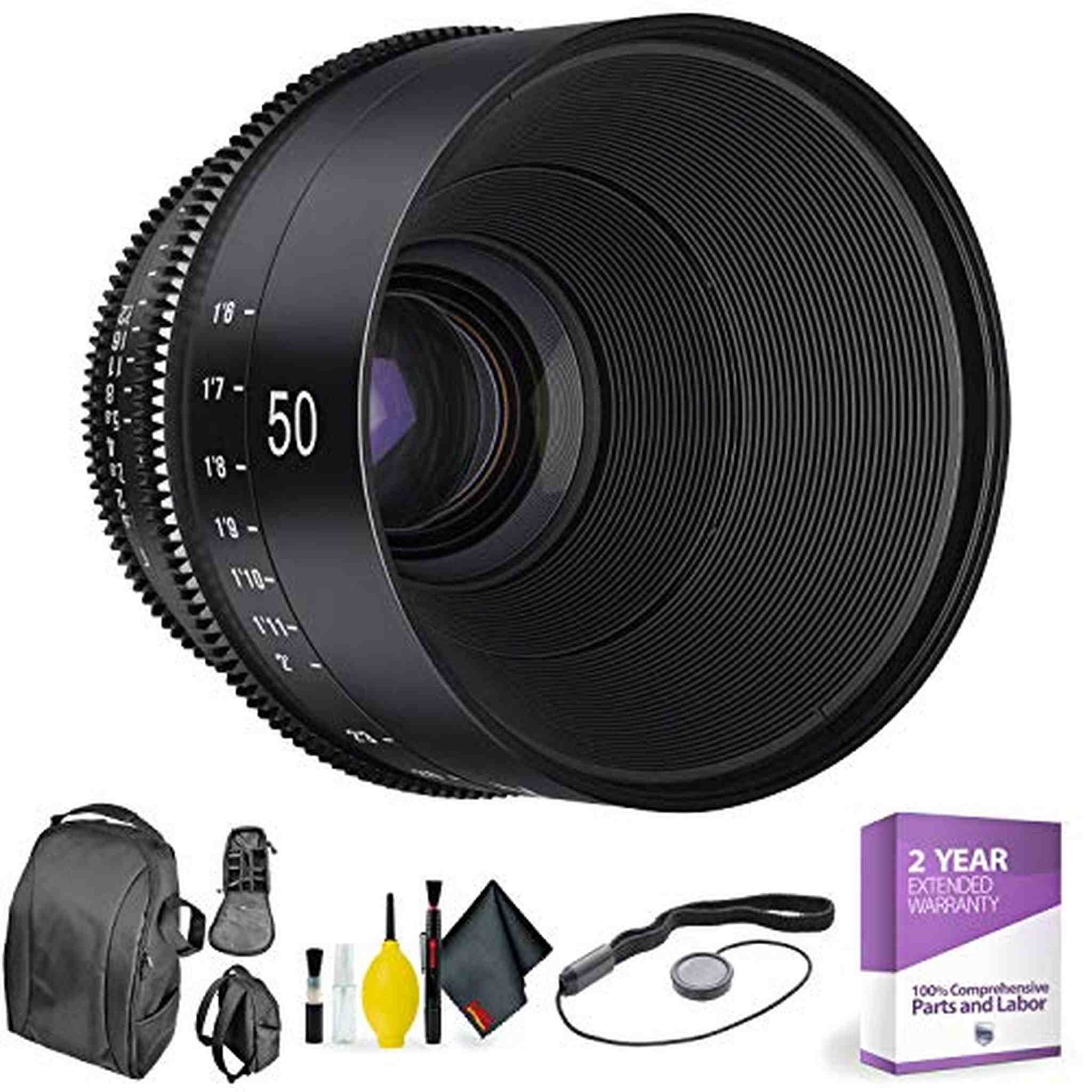 Xeen by Rokinon 50mm T1.5 for PL + Deluxe Lens Cleaning Kit Bundle